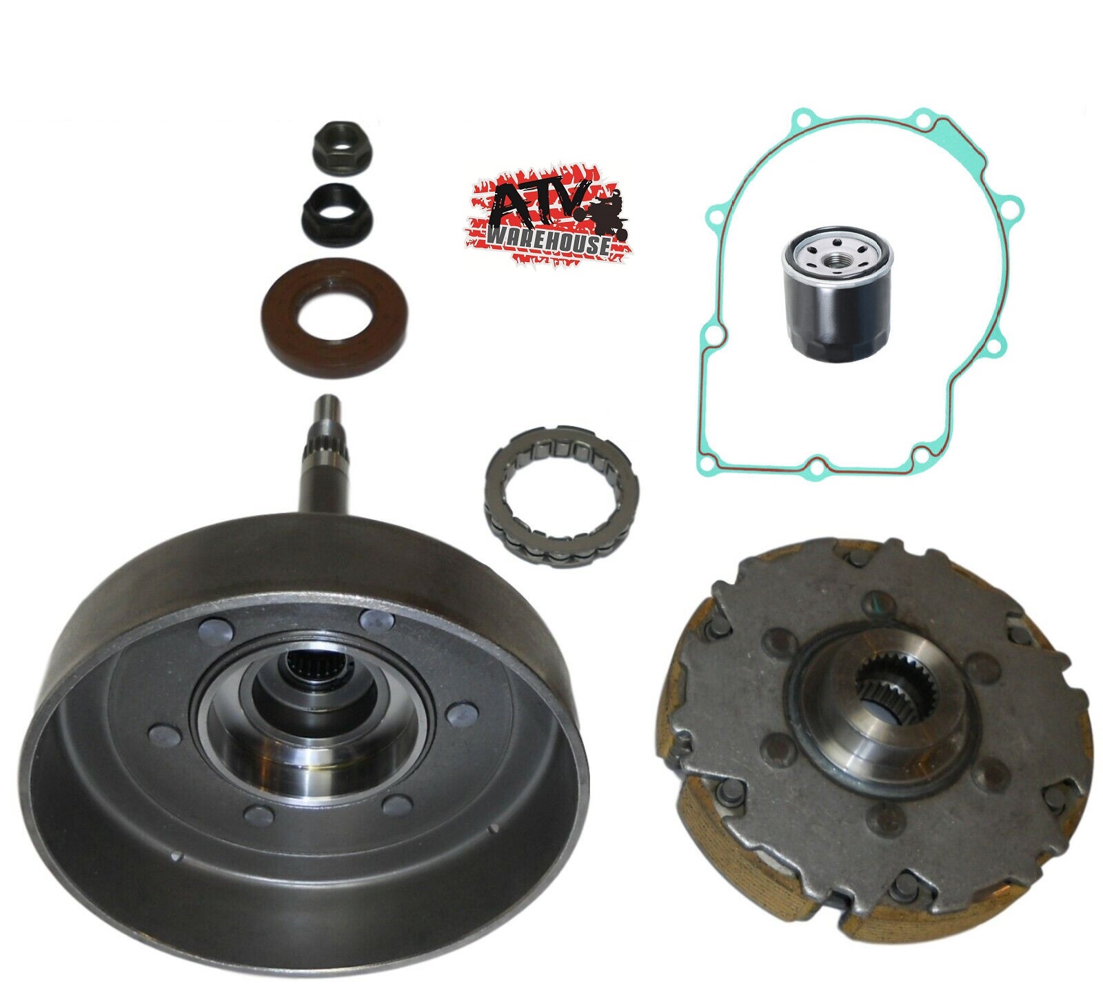 Wet Clutch Shoe Kit with Drum One Way Bearing Seal Oil Filter Nuts